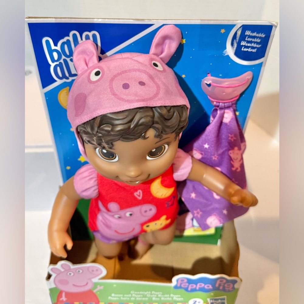 Baby Alive Goodnight Peppa Pig Doll African American Brand New - Picture 8 of 9